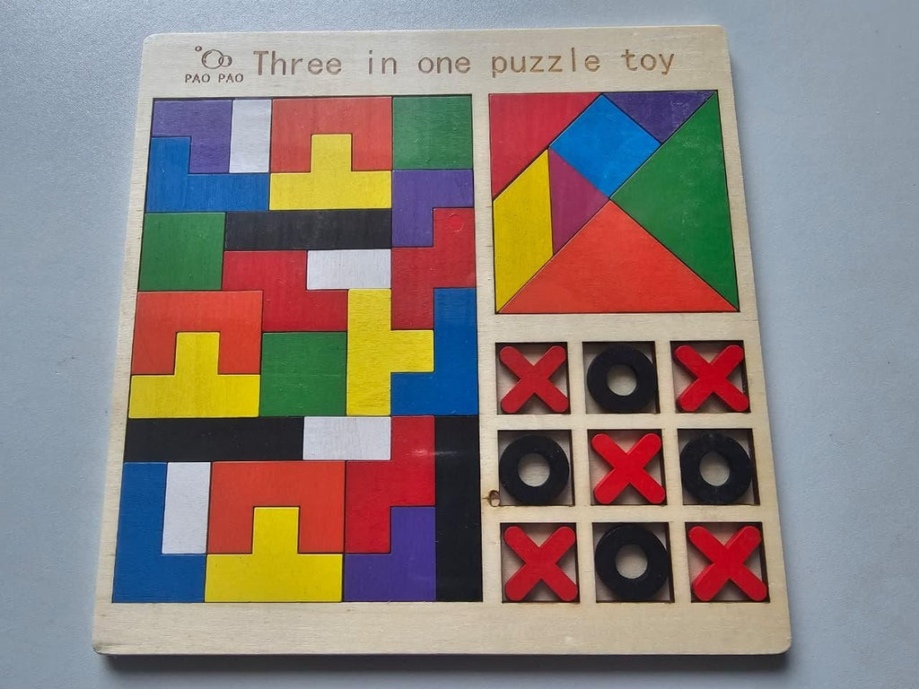 3 in 1 Wooden Puzzle Toy